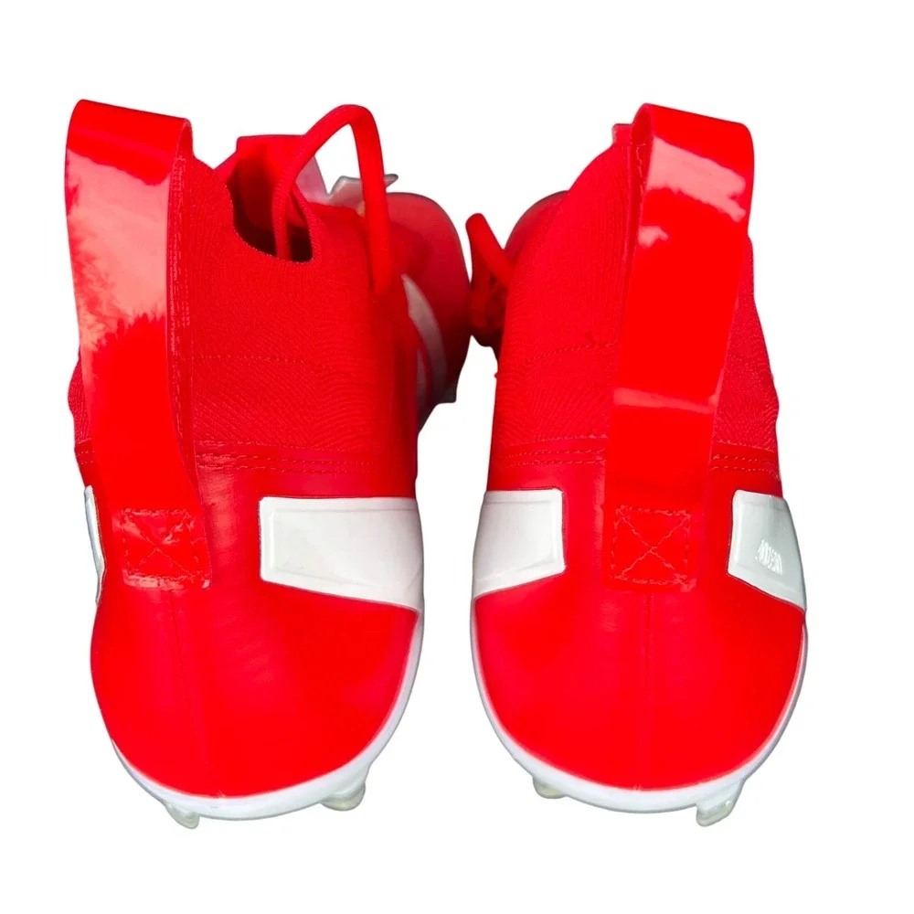 Adidas Adizero Impact Plus + Red Football Cleats Mens 14 speed knit electric mid